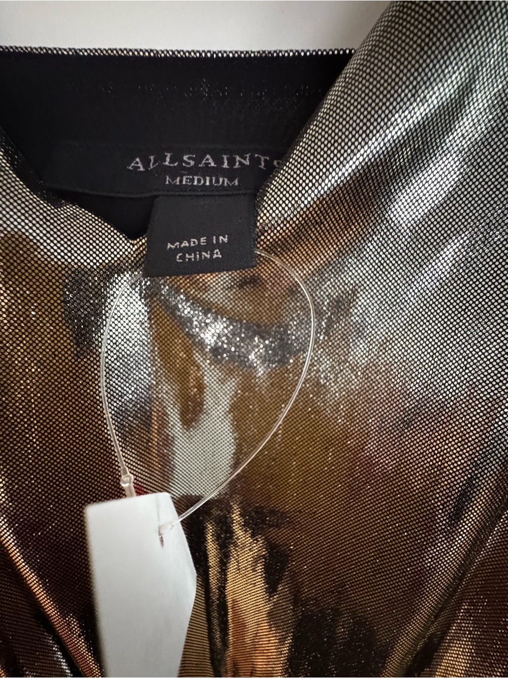 NEW All Saints Spark Pleated Maxi Dress in Bronze Brown - Picture 8 of 8